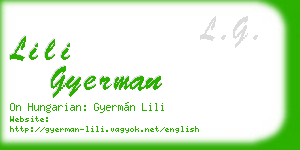 lili gyerman business card